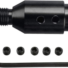 SpeeVech Shift knob Shifter Adapter Universal Shifters for Non Threaded BMW/VW 12x1.25mm Black