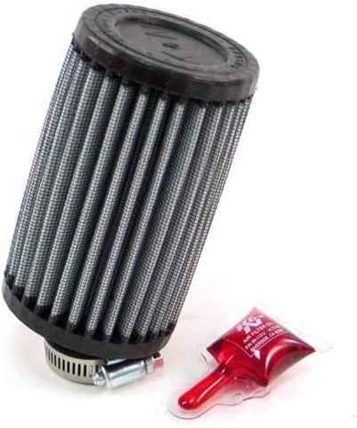 K&N Universal Clamp-On Air Filter: High Performance, Premium, Washable, Replacement Engine Filter: Flange Diameter: 1.25 In, Filter Height: 5 In, Flange Length: 0.75 In, Shape: Round, RU-0110