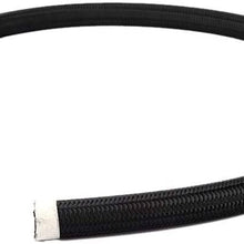 Oil Hose, AN10 Black Nylon Braided Oil Hose Fuel Line Accessory Replacement