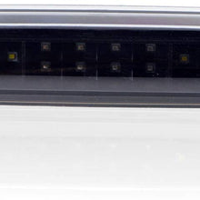 High Mount Waterproof Dual Row LED Third Light Brake Light for 1999-2006 Chevrolet Silverado/GMC Sierra GMT800 (Clear Lens)