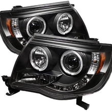 Spyder 5011916 Toyota Tacoma 05-11 Projector Headlights - LED Halo - LED (Replaceable LEDs) - Black - High H1 (Included) - Low H1 (Included)