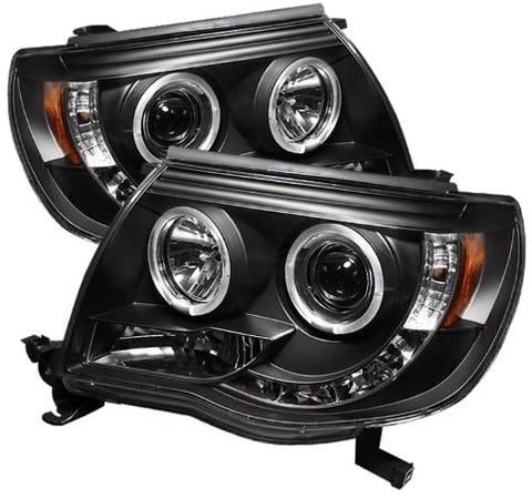 Spyder 5011916 Toyota Tacoma 05-11 Projector Headlights - LED Halo - LED (Replaceable LEDs) - Black - High H1 (Included) - Low H1 (Included)
