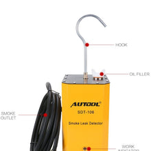 AUTOOL SDT-106 12V Vehicles Automotive Diagnostic Fuel Leak Detectors EVAP Pipe Leakage Tester Locator For