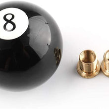 Carbon Fiber Style Gear Shift Knob Universal Shifter Knobs with 3 Adapters Stick Shifter Round Ball Red