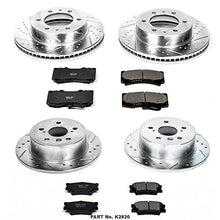 Power Stop K2820 Front and Rear Z23 Carbon Fiber Brake Pads with Drilled & Slotted Brake Rotors Kit