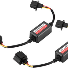 Terisass 2 Pcs H13 Car LED Headlight Decoder Anti-Flicker Flash Error Canceler Warning Error Decoder Canceler Capacitor Anti-Flicker Resistor Decoder for Fog Light