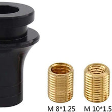 XtremeAmazing Aluminum Shift Knob Boot Retainer Jam Nut Adapter for Manual Gear Shifter Lever M12 x 1.25, with 3 Pcs Threading Copper adapters M8x1.25 M10x1.5 M10x1.25