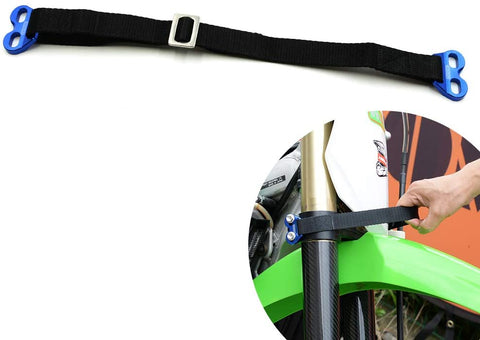 OTOM CNC Rescue Pull Strap for Motorcycle Dirt Bike Motocross Steering Wheel Joint Board Rescue Belt for Kawasaki Honda Suzuki (Black)