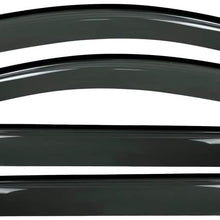 ZR 4pcs fit Nissan Rogue Rain 2014-2020 Wind Sun Shade Vent Guard Visor Window Deflector Dark Smoke Original Outside Mount Style 94827
