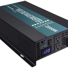 WZRELB 2500 watt 12V Pure Sine Wave Inverter, Automotive Car Power Inverter,Dual 120V AC outlets, DC to AC,Best Back Up Power Supply for RV,Home,Office