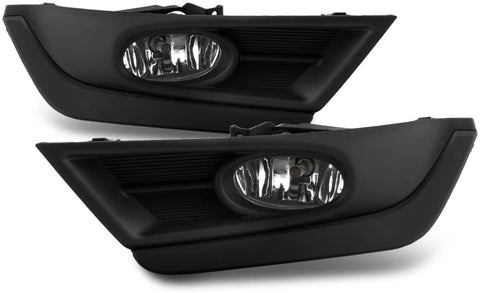 VIPMOTOZ Black Bezel OE-Style Front Fog Light Driving Lamp Housing Assembly For 2017-2018 Honda CR-V - Power Switch & Universal Wiring Included, Driver & Passenger Side
