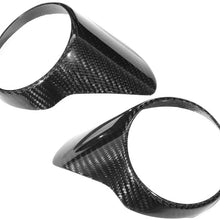 KIMISS 1 Pair Carbon Fiber Rear Air Conditioning Vent Cover Trim Fit for Alfa Romeo Giulia 17-19