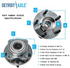 Detroit Axle - New 4pc Kit - Both (2) Front Driver & Passenger Side CV Axle Drive Shafts + Both (2) Wheel Hub & Bearings for FWD Grand Caravan Town & Country Voyager, Caravan - NOT for 14' Wheel Model
