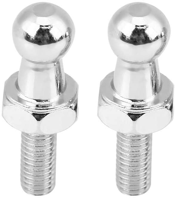 KIMISS 2 pcs 10mm M6 Ball Stud Bolt Stainless Steel for Gas Struts Ball Ended Bonnet 6/15 Struts Fastener