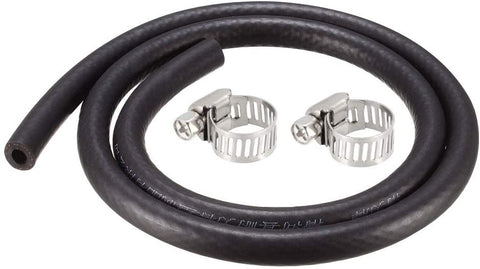 uxcell Fuel Line Hose Rubber 6mm I.D. 0.9M/3Ft Diesel Petrol Hose Engine Pipe Tubing with 2 Clamps