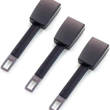 Seat Belt Extender Pros E4 Safety Certified Rigid 7 Inch Seat Belt Extender 3-Pack from (7/8 Inch Wide Type A Metal Tongue) Buckle up and Protect Your Family (Black)