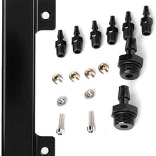 Suuonee Vacuum Block, 6 Port Vacuum Block Intake Manifold Kit Fuel Wastegate Turbo Boost 1/8NPT for Racing