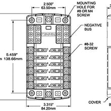 Blue Sea Systems 12 Circuit Blade Fuse Block With Negative Bus 100 Amp Max Per Block 30 Per Circuit