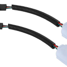Qiilu 1 Pair H13 9008 Connector Plug Decoder Extension Wire for High/Low Beam Headlights