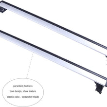 ANGLEWIDE Adjustable Roof Rack Crossbars Aluminum Cargo Rack Fit For 2009-2016 For Audi Q5,2007-2016 For Audi Q7 Rooftop Cross Bars Top Rail Carries Luggage Carrier - Max Load 150LBS,Silver