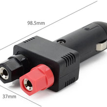 Jtron Dc 12v 10a Male Cigarette Lighter Plug with Power Wiring Cable Car to Take Power Black Power Cord for Inverter