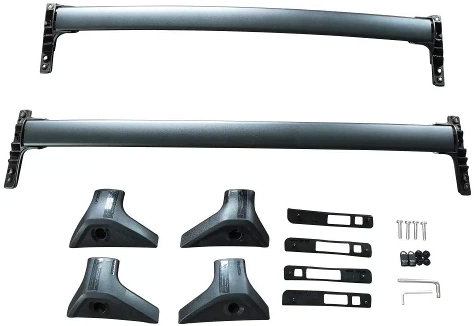 Xipoo Fit RAV4 Roof Rack Crossbars Roof Rail Cross Bars RAV4 Accessories Aluminum Fit for 2019 2020 Toyota RAV4 Carrying Bike Canoe Kayak(Black) (Black)