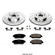 Power Stop K1141 Front Z23 Carbon Fiber Brake Pads with Drilled & Slotted Brake Rotors Kit