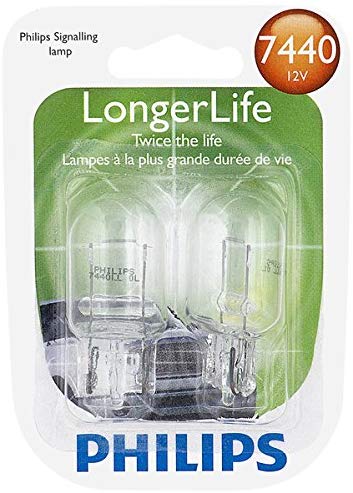 Philips 7440LLB2 7440 LongerLife Miniature Bulb, 2 Pack