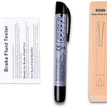 Brake Fluid Tester Pen, Hydraulic Fluid/Liquid/Oil Moisture Analyzer with 5 LED Indicators, Auto Brake Diagnostic Testing Tool for DOT3 DOT4 Brake Fluid (Grey)