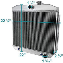 Spec-D Tuning for Chevy Small Block V8 Bel Air 3-Core/Row Light Aluminum Cooling Racing Radiator