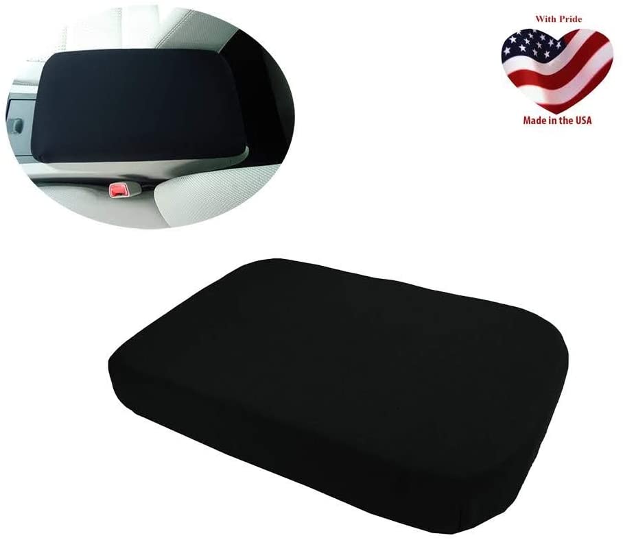 Car Console Covers Plus Made in USA Neoprene Center Armrest Console Cover fits Toyota Camry 2012-2017 Black