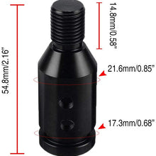SpeeVech Shift knob Shifter Adapter Universal Shifters for Non Threaded BMW/VW 12x1.25mm Black