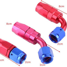 Qiilu AN6 Stainless Steel Braided Fuel Oil Line with 6pcs Swivel Fitting Hose End Adaptor 3.65m/12Ft