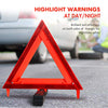 MYSBIKER Emergency Safety Warning Triangles, DOT Approved Reflective Warning Road Safety Triangle Kit with Case 3 Pack Identical to: United States FMVSS 571.125