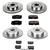 Power Stop K2754 Front and Rear Z23 Carbon Fiber Brake Pads with Drilled & Slotted Brake Rotors Kit