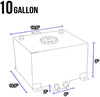 labwork 10 Gallon Aluminum Fuel Cell Gas Tank with Level Sender Inlet and Outlet Diameter 10 an (Red)