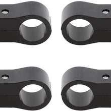 cciyu 6AN 4PCS Hose Separator Clamps - Fuel line mounting Clamps Aluminum Hose Adapter fit for3/8 Fuel Hose Brake line Oil line Water Pipe and Gas line 4pcs/Pack Black