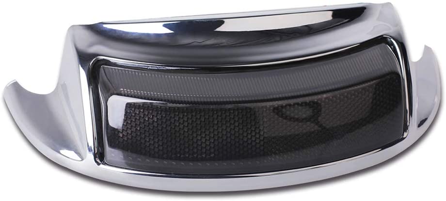 NTHREEAUTO Smoked Rear Fender Tip Lights Turn Signals Brake Running LED Tail Light Compatible with Harley Davidson Electra Glide Road Glide Touring Fatboy Softail Sportester FLHTC FLHTK FLTRU FLHTKL