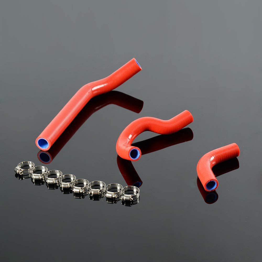 Silicone Radiator Hose Clamps Kit Red For Honda CRF250R CRF 250 CRF250X 2004 2005 2006 2007 2008 2009 3PCS