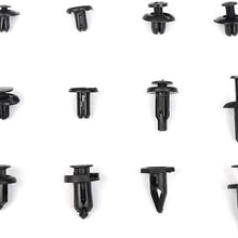 LUJUNTEC 180Pcs Bumper Retainer Clips Auto Fasteners Rivet Clips Body Fastener Clips with Plastic Box