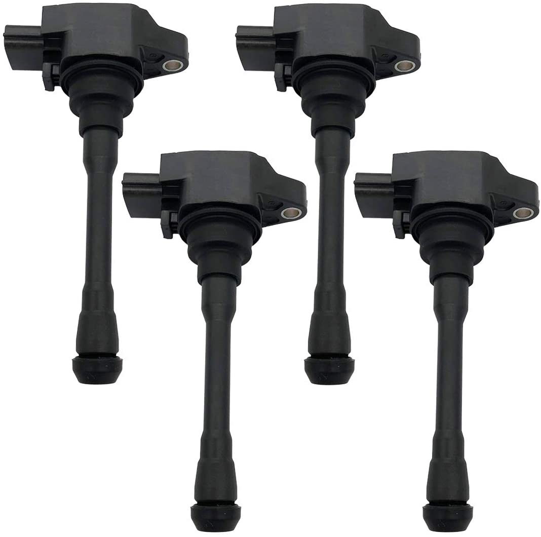 GERMBAN 22448-1KT0A 4pcs Set Ignition Coils Fits for Nissan Altima Cube Murano Sentra Rogue NV200 Pathfinder Versa 1.8L 2.0L 2.5L, for Infiniti FX50 M56 Q70 Q70L QX60 QX70 2.5L 5.0L 5.6L C1838 UF708