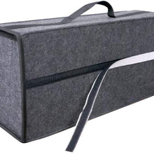 VOSAREA Trunk Car Storage Box Foldable Portable Trunk Organizer Bag Back-Up Case for Van Car Automobile (Grey)
