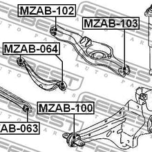 FEBEST MZAB-102 Arm Bushing for Rear Rod