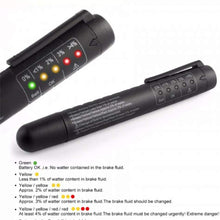 Brake Fluid Tester Pen Automotive Tools - SHGROUP Hydraulic Fluid Liquid Oil Moisture Analyzer Test Auto Brake Diagnostic Testing Tool for DOT3 DOT4 Brake Fluid - Black