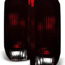 ACANII - For Red Smoke 1987-1996 Ford F150 F250 Bronco Tail Lights Brake Lamps Set Left+Right