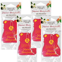 Happy Wax Jasmine Honeysuckle Scented Hanging Car Cub Air Freshener - Cute Car Freshener Infused with Natural Essential Oils! (4-Pack)