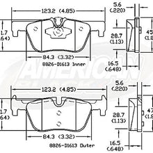 American Black ABD1613C Professional Ceramic Rear Disc Brake Pads Set Compatible With BMW 328i 228i 230i 320i 328d 330e 428i 430i 80 - OE Premium Quality - Perfect fit, Quiet and DUST FREE