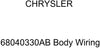 Genuine Chrysler 68040330AB Body Wiring