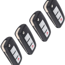 AUTOMUTO 3 Buttons Keyless Key Fob Remote Control Car key Transmitter 4X Replacement fit for Nissan Rogue 14-18  ADP12548301S