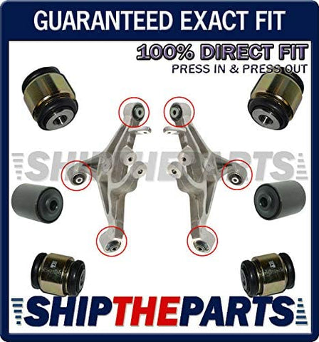 Hamburg-Technic Lincoln LS Rear Lower Control Arm Fluid Hydrabushes Bushings Left + Right Set 6